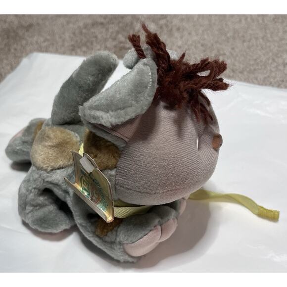 Vtg 1986 CPK Pets Grey Dog Yellow Leash Cabbage Patch Kids Plush Toy NOS NWT - Picture 2 of 14